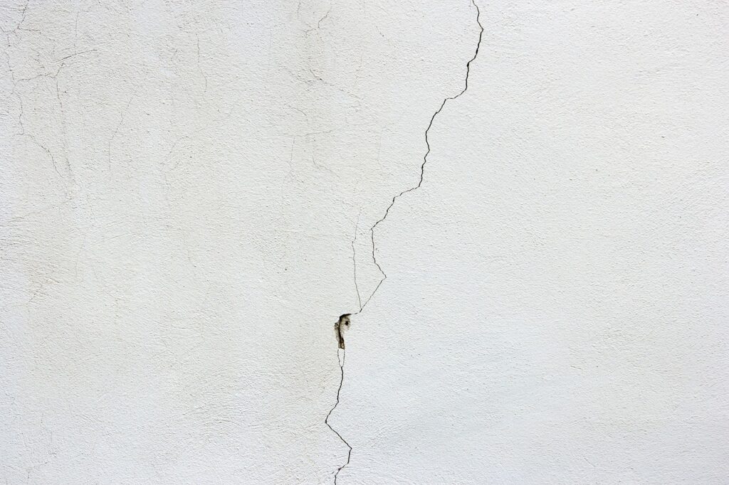 fissure dans un mur